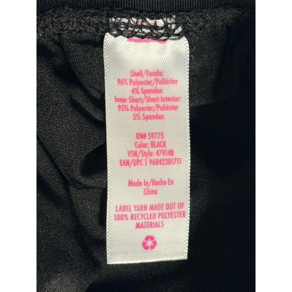 Justice Skort Girls Size S 7/8 Black Pleated Skirt Built-In Shorts Tech Pocket